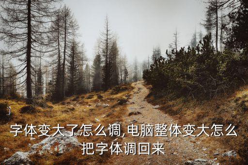 电脑字体变大了怎么调,电脑整体变大怎么把字体调回来?