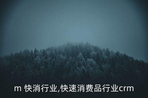 m 快消行业,快速消费品行业crm