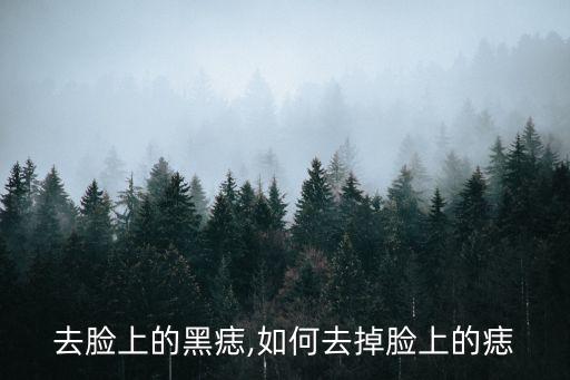 去脸上的黑痣,如何去掉脸上的痣