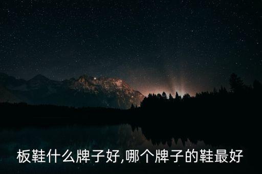 板鞋什么牌子好,哪个牌子的鞋最好