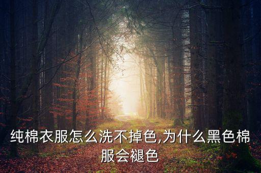 黑色纯棉衣服怎么洗不掉色,为什么黑色棉服会褪色?