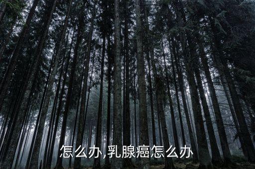 乳癌怎么办,乳腺癌怎么办?