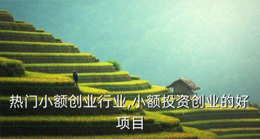 投资热门小额创业行业,小额投资创业的好项目
