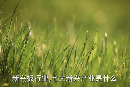 新兴板行业,七大新兴产业是什么