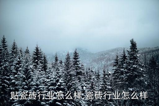 未来贴瓷砖行业怎么样,瓷砖行业怎么样?