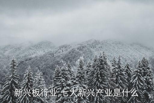 战略新兴板行业,七大新兴产业是什么?