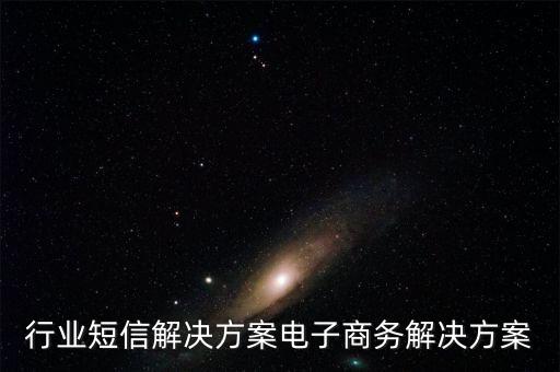 行业短信解决方案电子商务解决方案