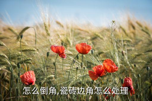 瓷砖怎么倒角,瓷砖边角怎么处理?
