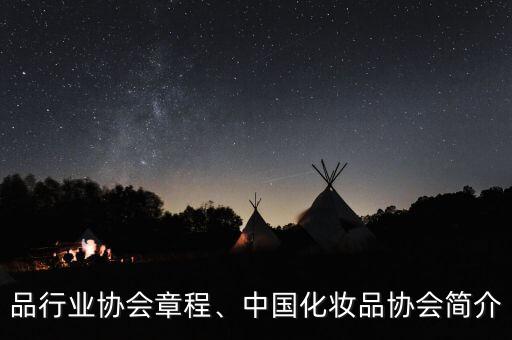 品行业协会章程、中国化妆品协会简介