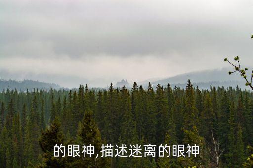 迷离的眼神,描述迷离的眼神