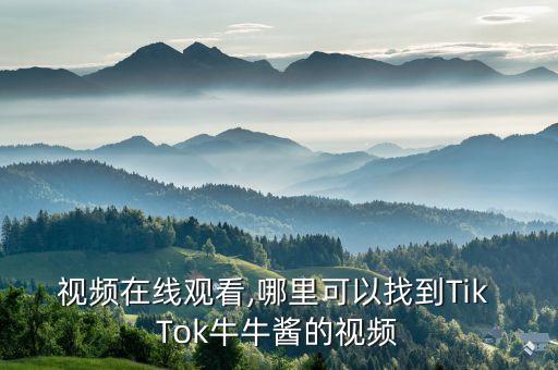 牛牛视频在线观看,哪里可以找到Tik Tok牛牛酱的视频?