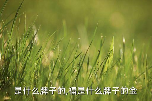 是什么牌子的,福是什么牌子的金