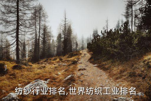 纺纱行业排名,世界纺织工业排名