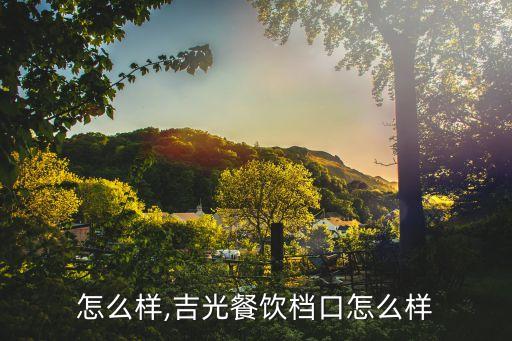 档口怎么样,吉光餐饮档口怎么样
