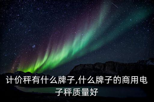 计价秤有什么牌子,什么牌子的商用电子秤质量好