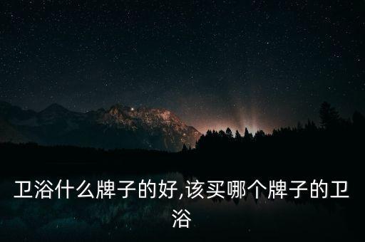 儿童卫浴什么牌子的好,该买哪个牌子的卫浴?