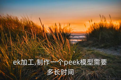 peek加工,制作一个peek模型需要多长时间?