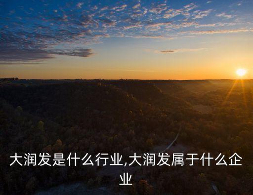 营口大润发是什么行业,大润发属于什么企业?