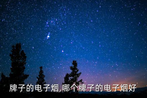 那个牌子的电子烟,哪个牌子的电子烟好?