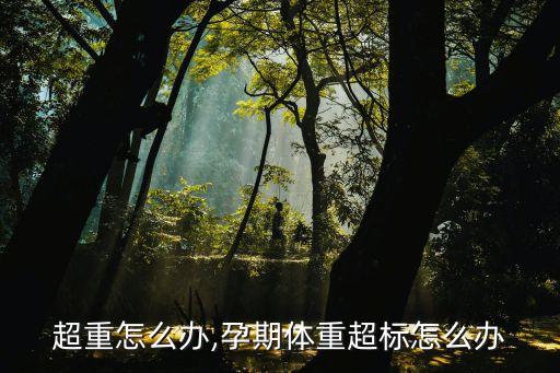 超重怎么办,孕期体重超标怎么办