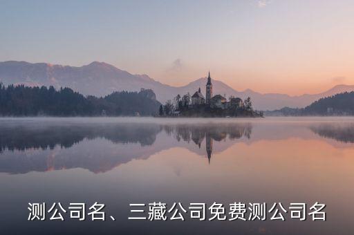 测公司名、三藏公司免费测公司名