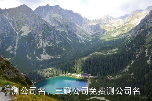 测公司名、三藏公司免费测公司名