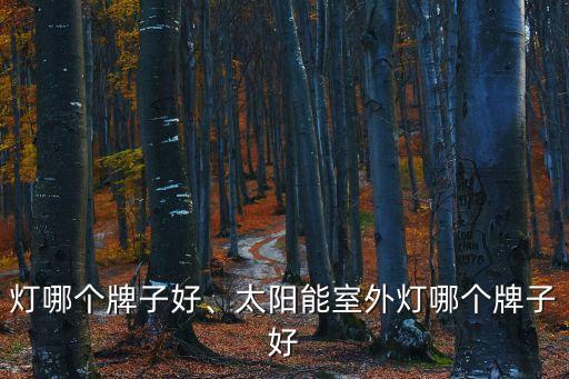 室外灯哪个牌子好、太阳能室外灯哪个牌子好