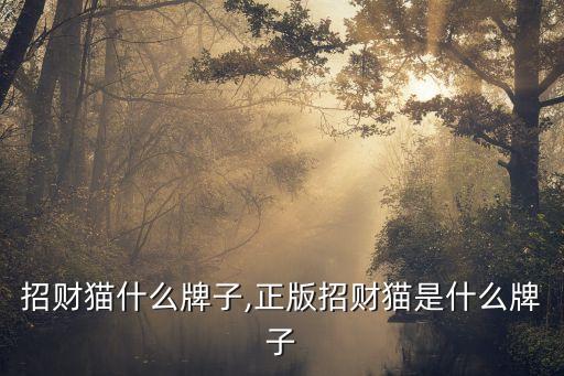 正版招财猫什么牌子,正版招财猫是什么牌子?