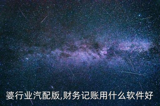 管家婆行业汽配版,财务记账用什么软件好?
