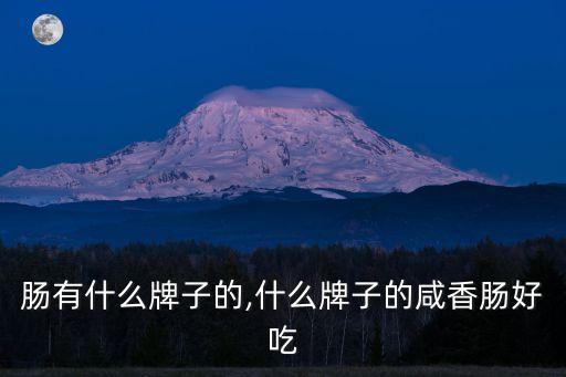 肠有什么牌子的,什么牌子的咸香肠好吃