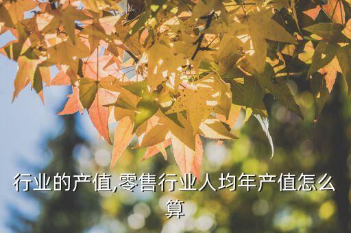 行业的产值,零售行业人均年产值怎么算