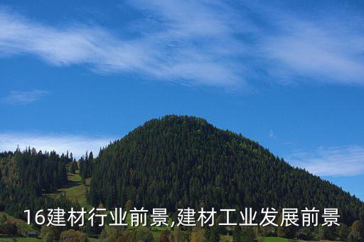 2016建材行业前景,建材工业发展前景
