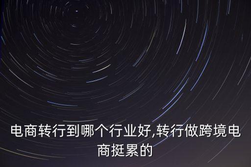 跨境电商转行到哪个行业好,转行做跨境电商挺累的