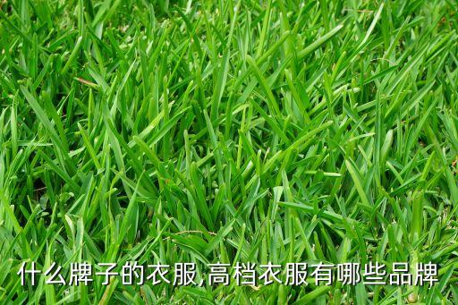 什么牌子的衣服,高档衣服有哪些品牌