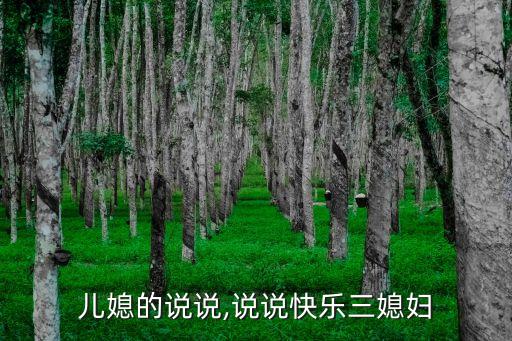 儿媳的说说,说说快乐三媳妇