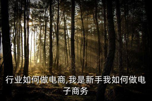 烘焙行业如何做电商,我是新手我如何做电子商务?