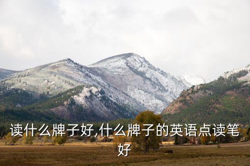 身小读什么牌子好,什么牌子的英语点读笔好?