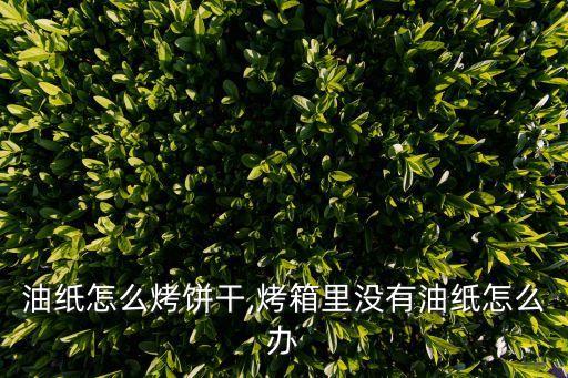 油纸怎么烤饼干,烤箱里没有油纸怎么办