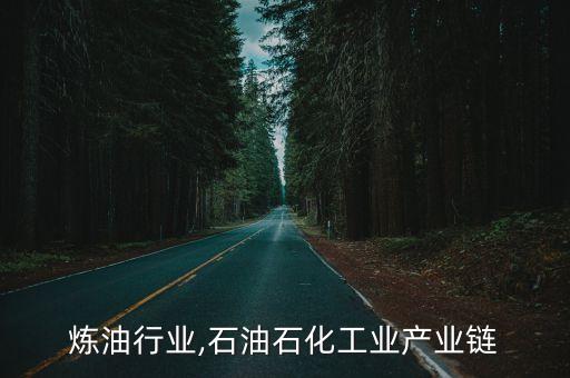 炼油行业,石油石化工业产业链