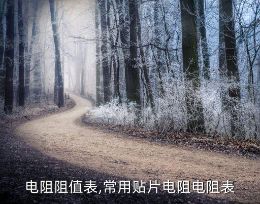 电阻阻值表,常用贴片电阻电阻表