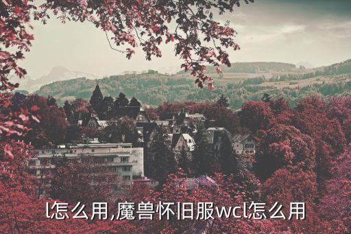 wcl怎么用,魔兽怀旧服wcl怎么用