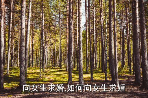 向女生求婚,如何向女生求婚