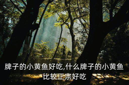 什么牌子的小黄鱼好吃,什么牌子的小黄鱼比较正宗好吃?