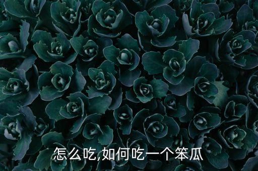 本瓜怎么吃,如何吃一个笨瓜