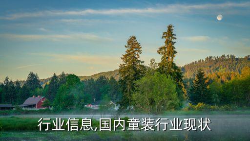 童装行业信息,国内童装行业现状
