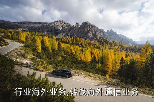 行业海外业务,转战海外通信业务