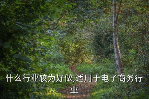 电商什么行业较为好做,适用于电子商务行业