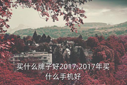 手机买什么牌子好2017,2017年买什么手机好?