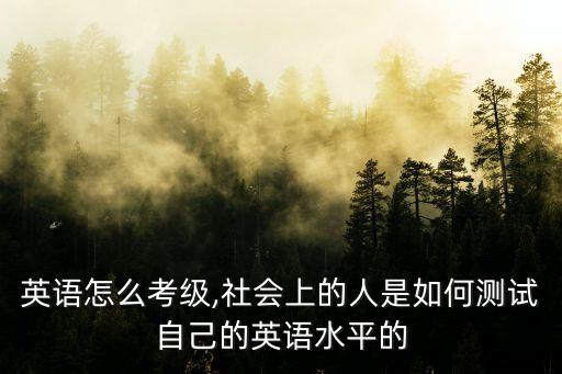 自学英语怎么考级,社会上的人是如何测试自己的英语水平的?