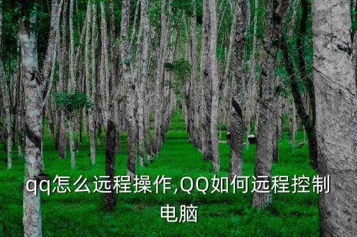 电脑qq怎么远程操作,QQ如何远程控制电脑?